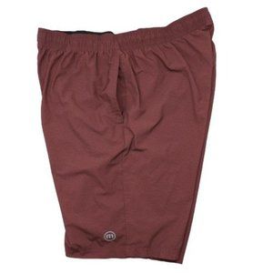 Travis Mathew Medium Red Athletic Casual Board Shorts